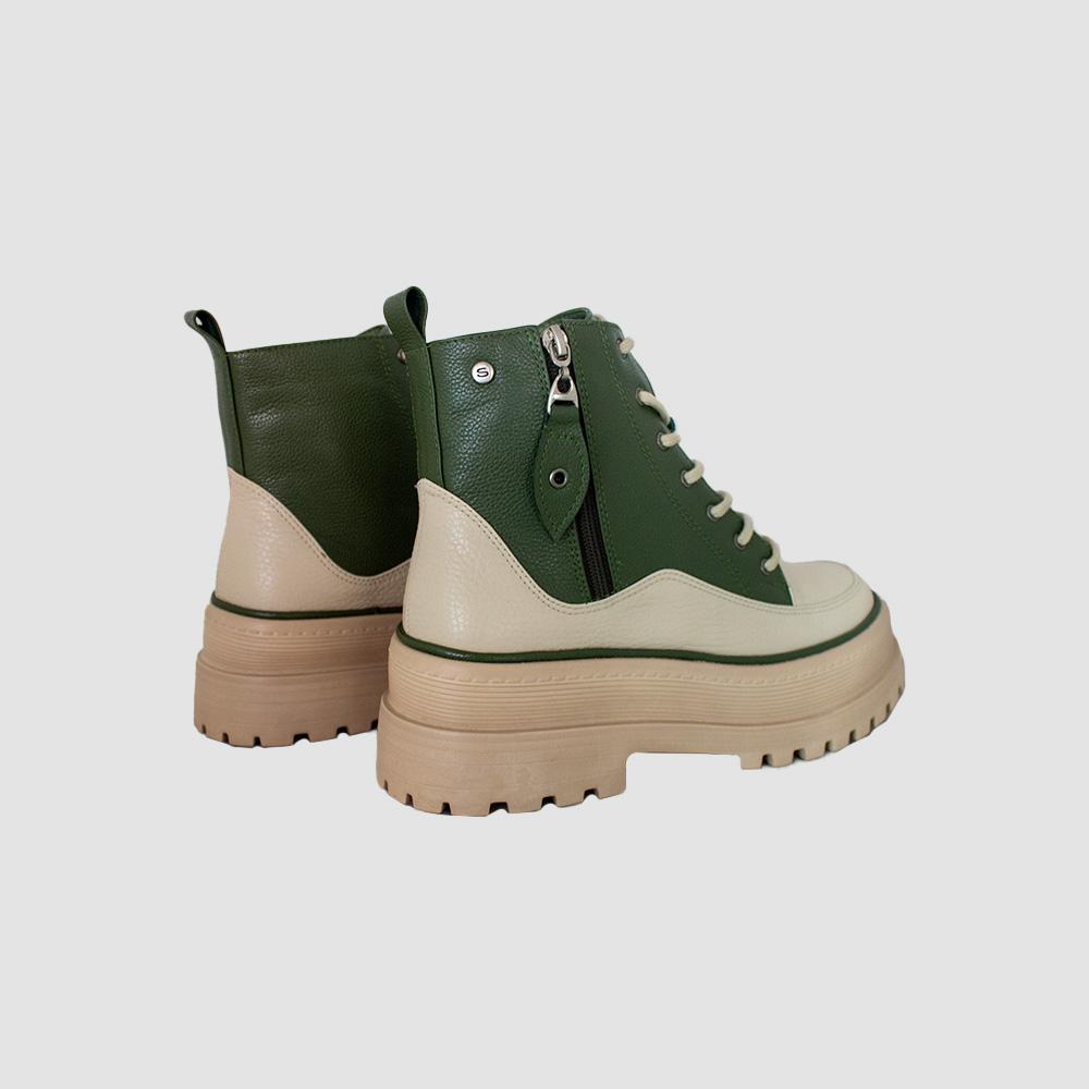 BOTINES PARA MUJER CARLA CUERO VERDE
