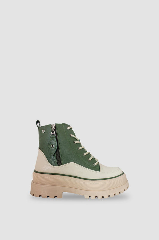 BOTINES PARA MUJER CARLA CUERO VERDE