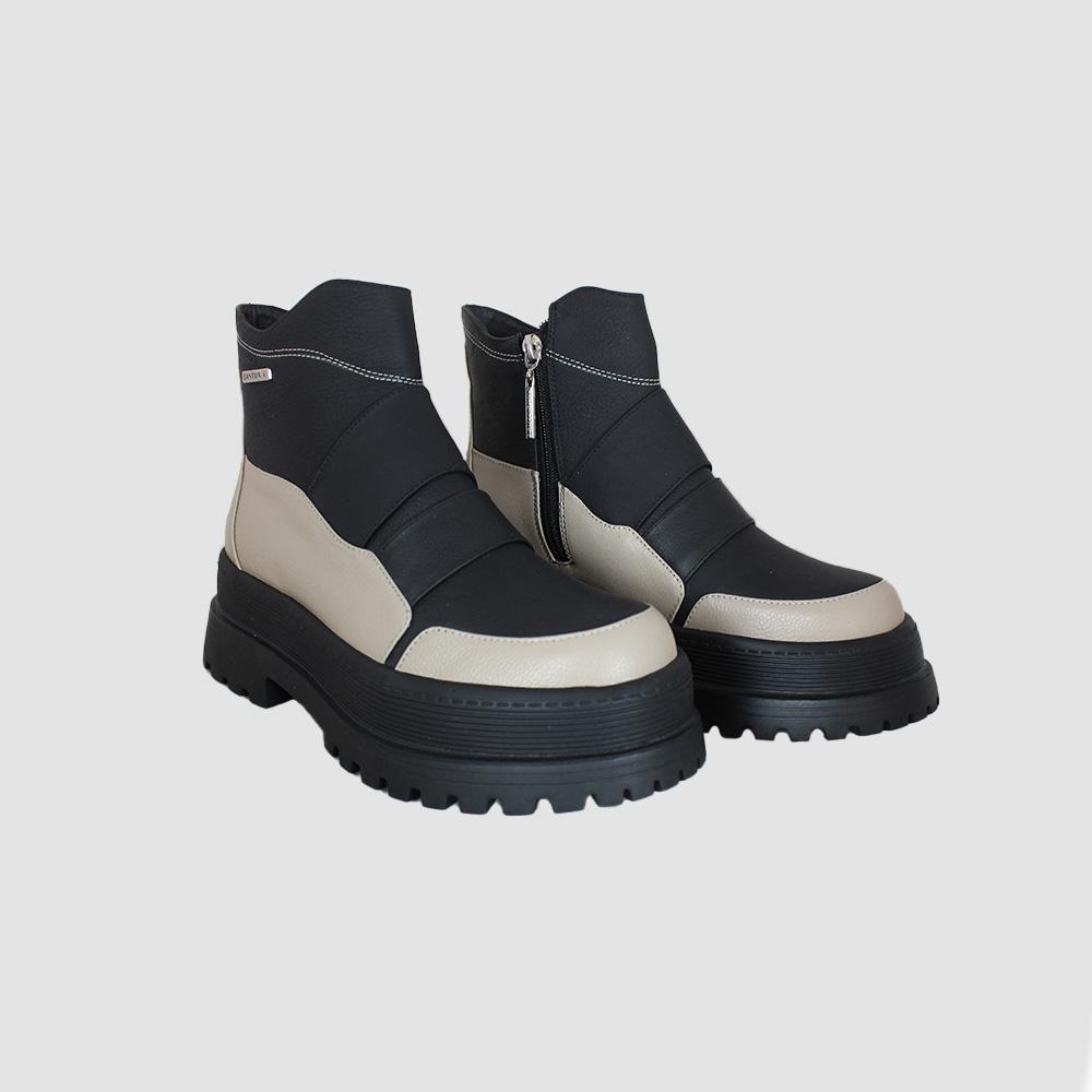 BOTINES PARA MUJER DANIA CUERO NEGRO