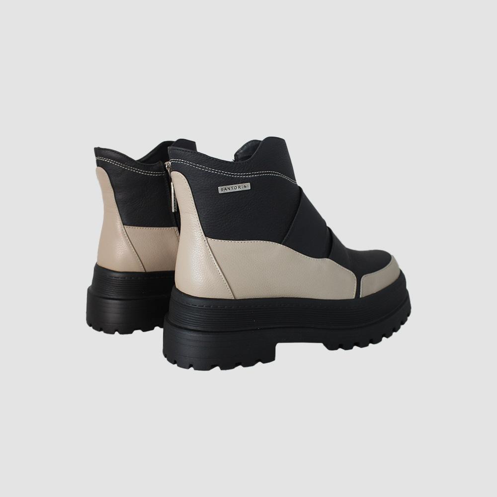 BOTINES PARA MUJER DANIA CUERO NEGRO