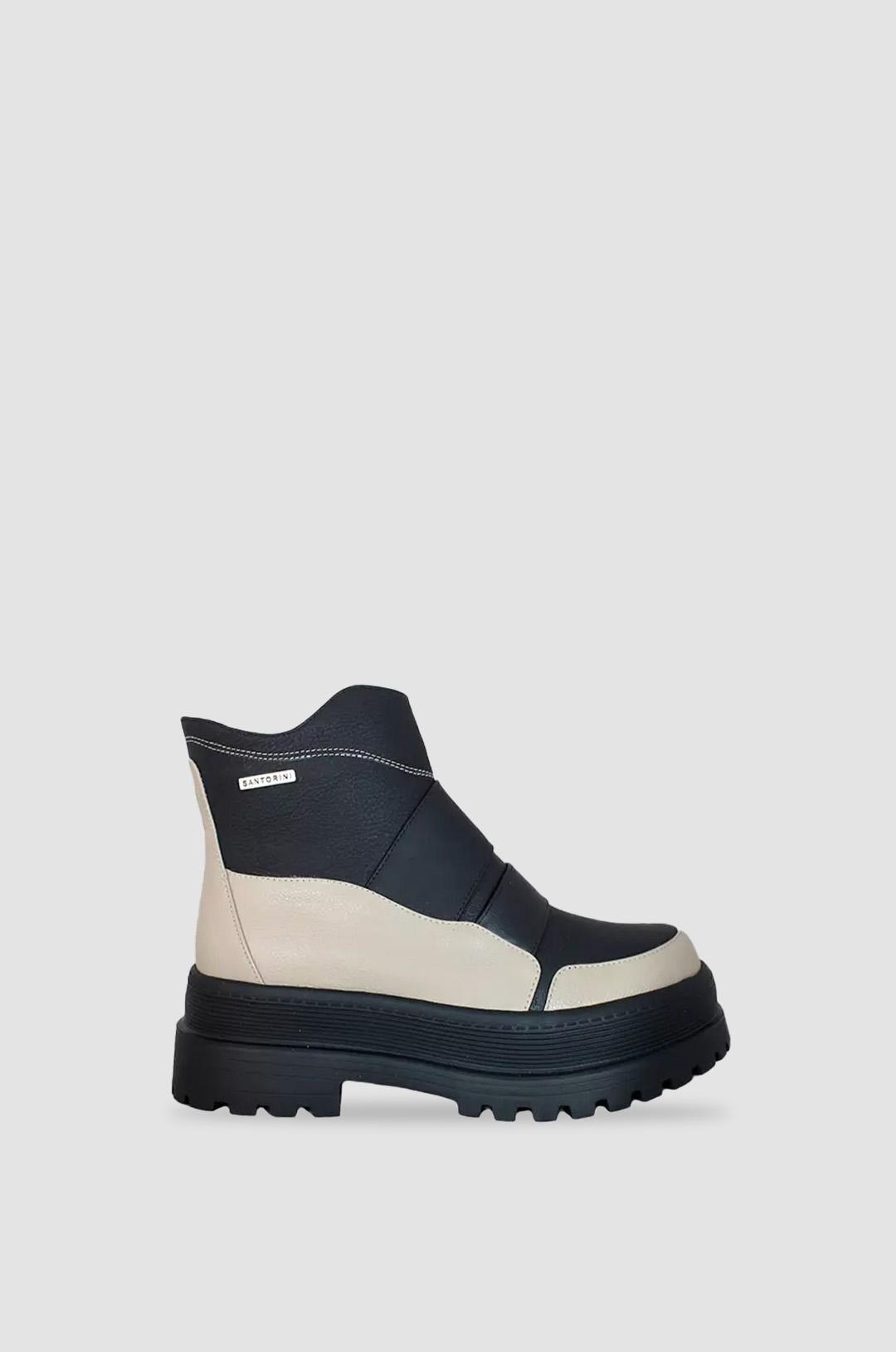 BOTINES PARA MUJER DANIA CUERO NEGRO