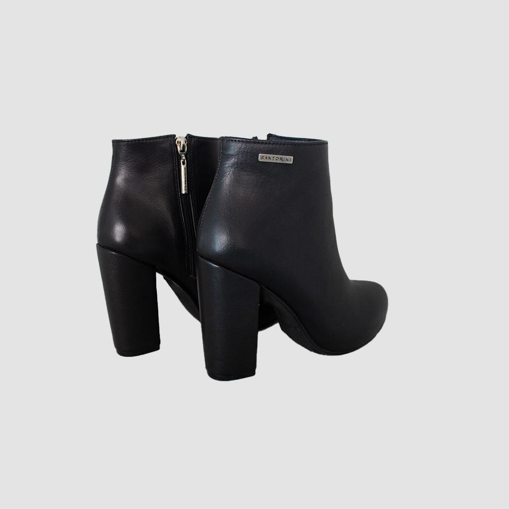 BOTINES PARA MUJER FARISA CUERO NEGRO