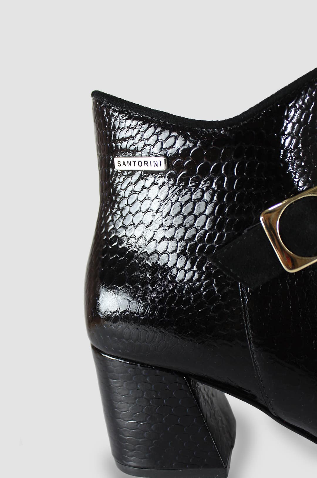 BOTINES PARA MUJER LETICIA CUERO NEGRO