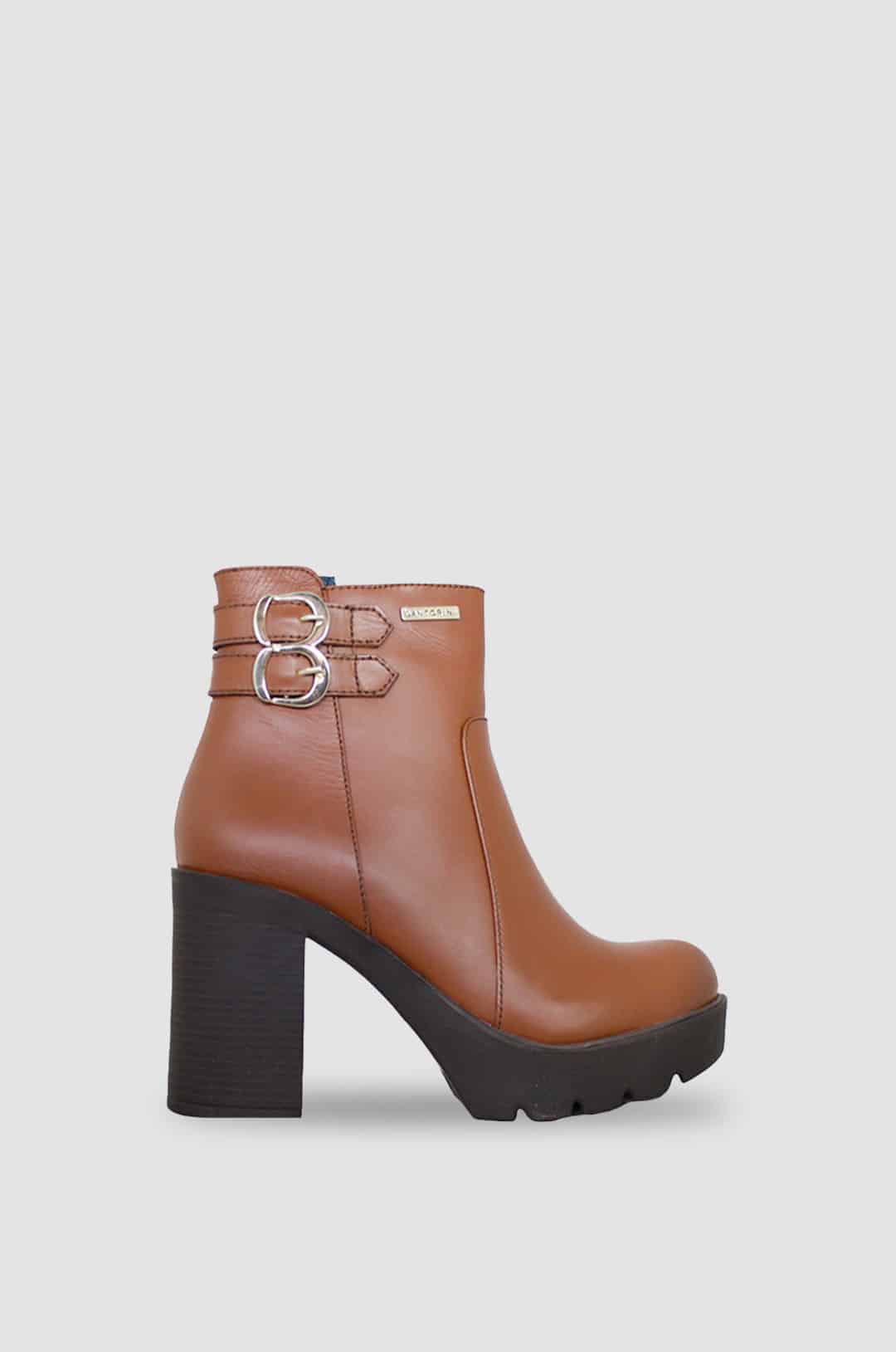 BOTINES PARA MUJER LUISA CUERO MIEL