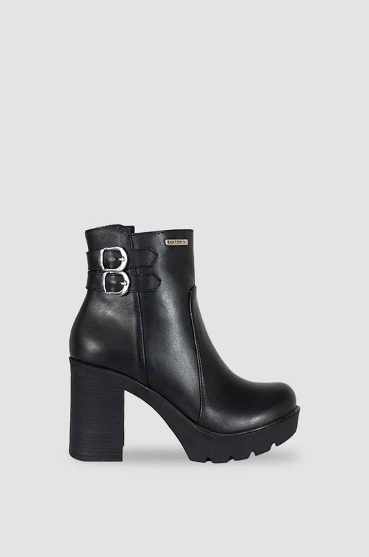 BOTINES PARA MUJER LUISA CUERO NEGRO