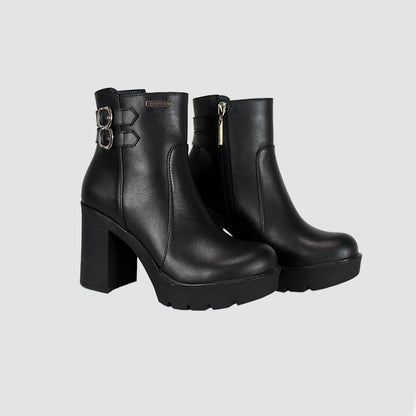 BOTINES PARA MUJER LUISA CUERO NEGRO