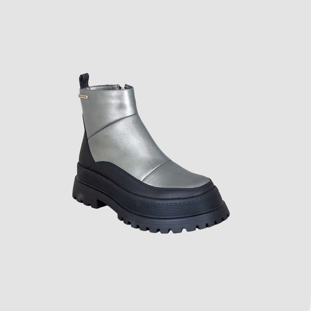 BOTINES PARA MUJER NELLY CUERO PLATA
