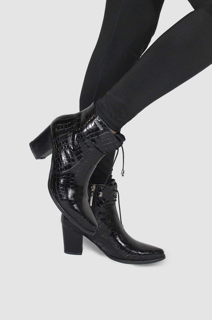 BOTINES PARA MUJER PANAL NEGRO