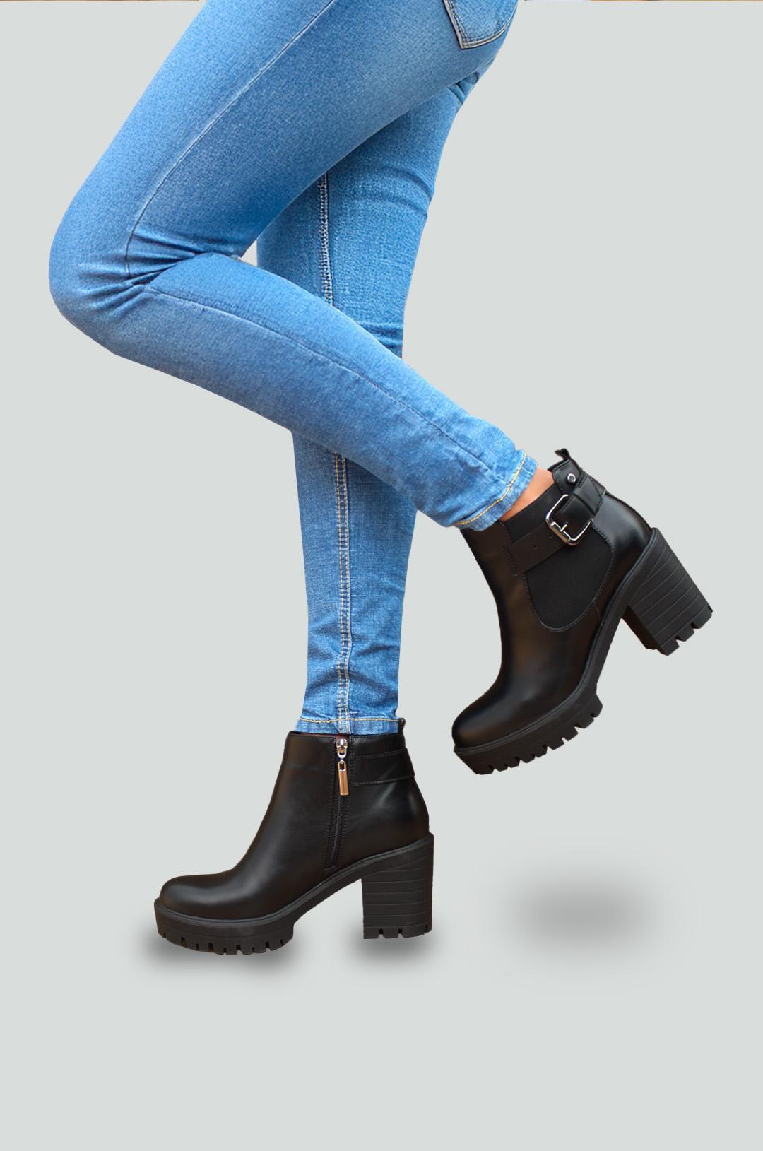 BOTINES PARA MUJER PERSA NEGRO