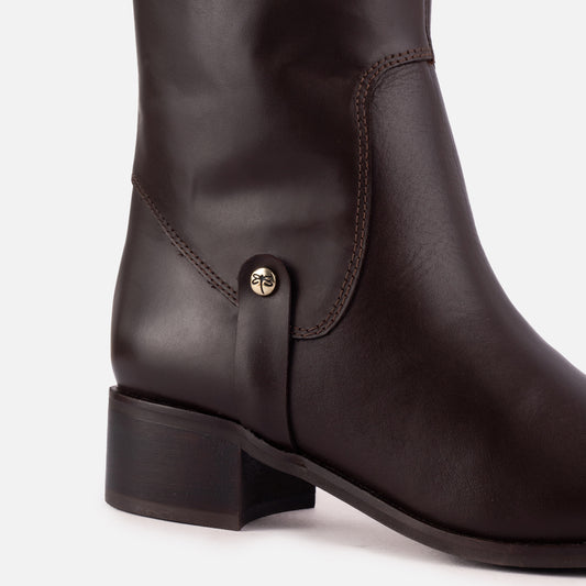 BOTAS PARA MUJER AFRODITA CUERO CAFE