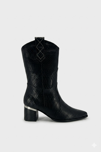 BOTAS PARA MUJER VALKIRIA CUERO NEGRO