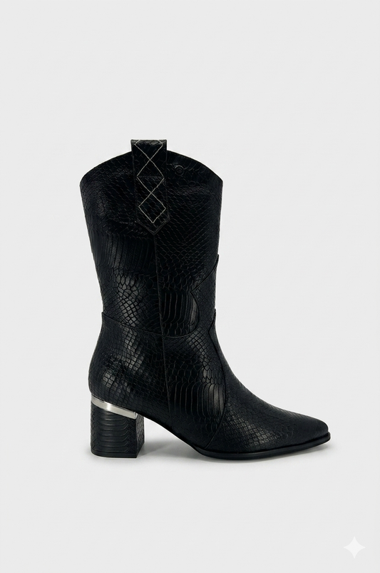 BOTAS PARA MUJER VALKIRIA CUERO NEGRO