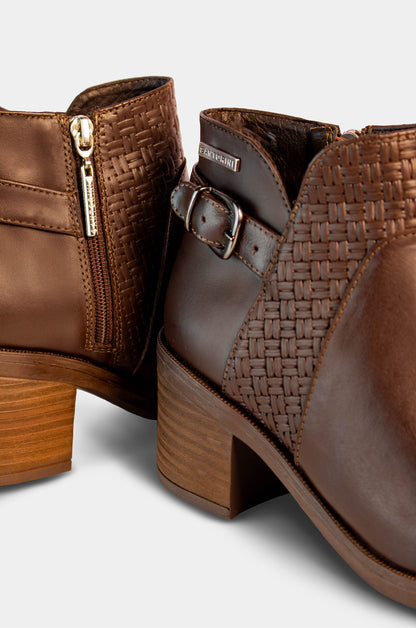 BOTINES PARA MUJER ANDREINA CUERO CAFE
