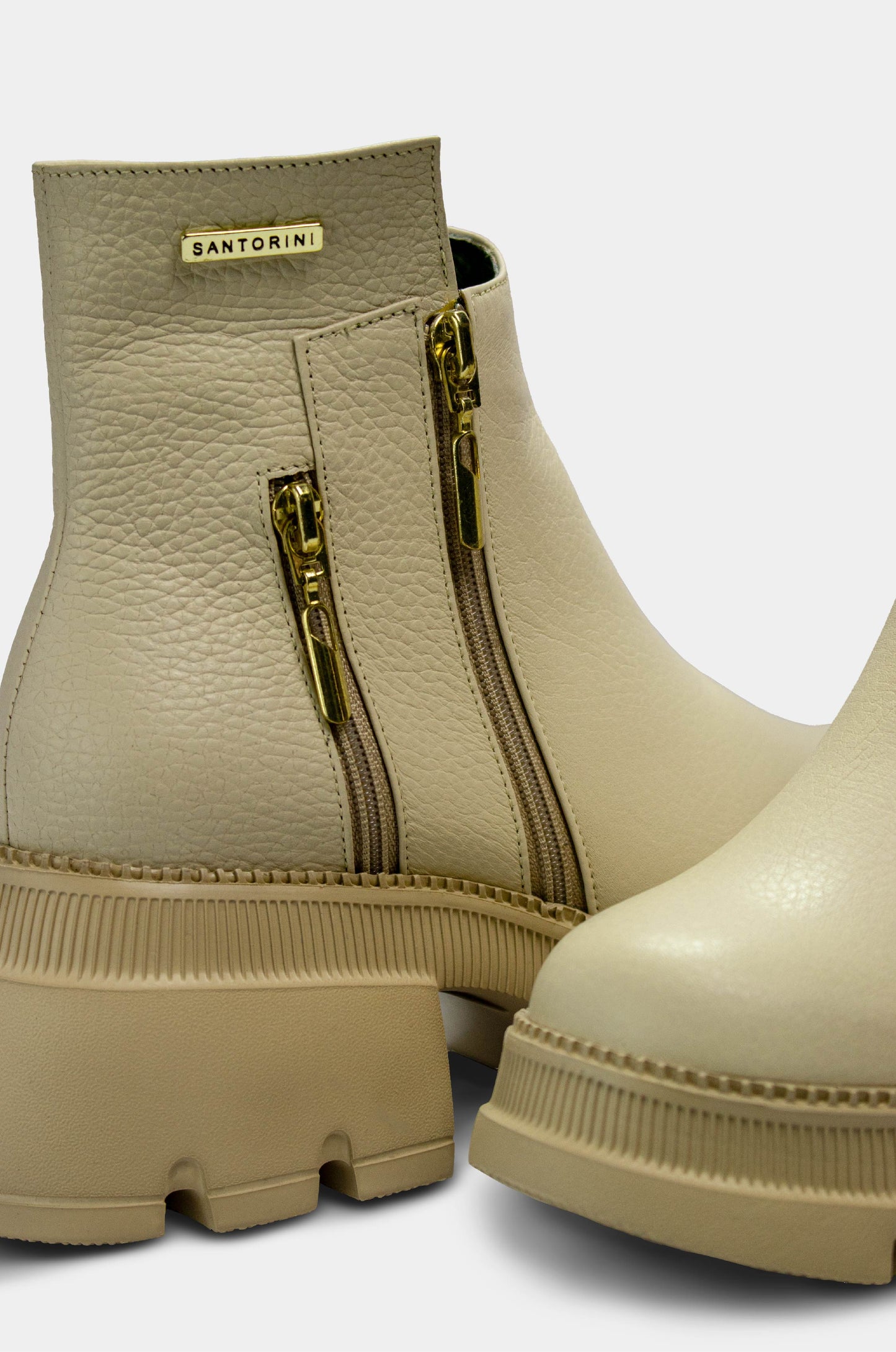 BOTINES PARA MUJER ZOE CUERO BEIGE