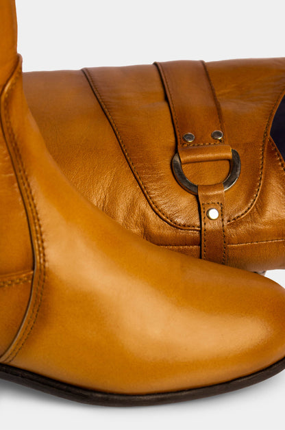 BOTAS PARA MUJER KAROL CUERO MIEL