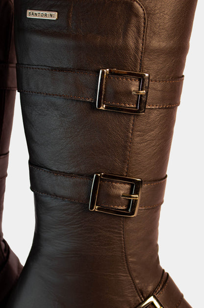 BOTAS PARA MUJER LEILA CUERO CAFE