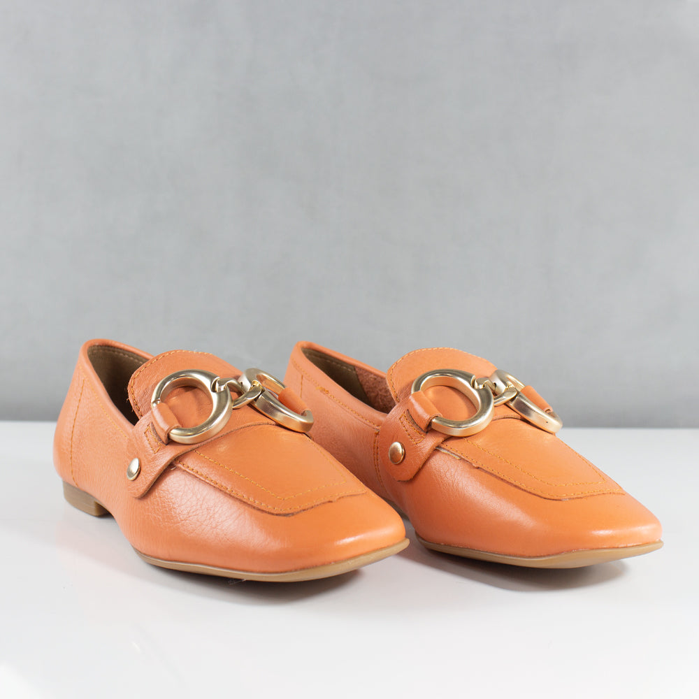 ZAPATOS PARA MUJER HOUSTON CUERO NARANJA