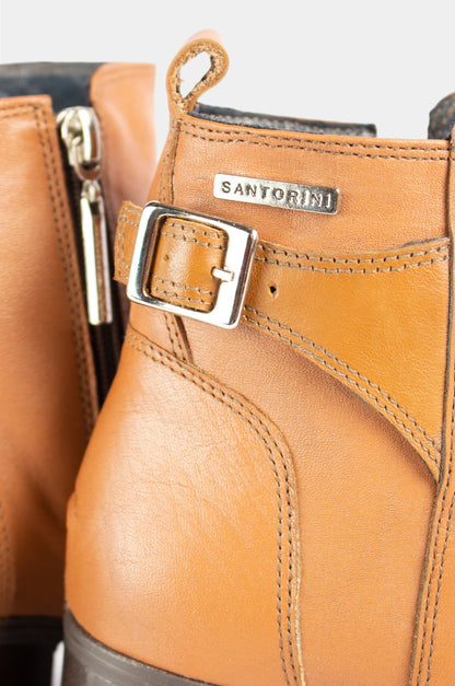 BOTINES PARA MUJER PULINA CUERO CAMEL