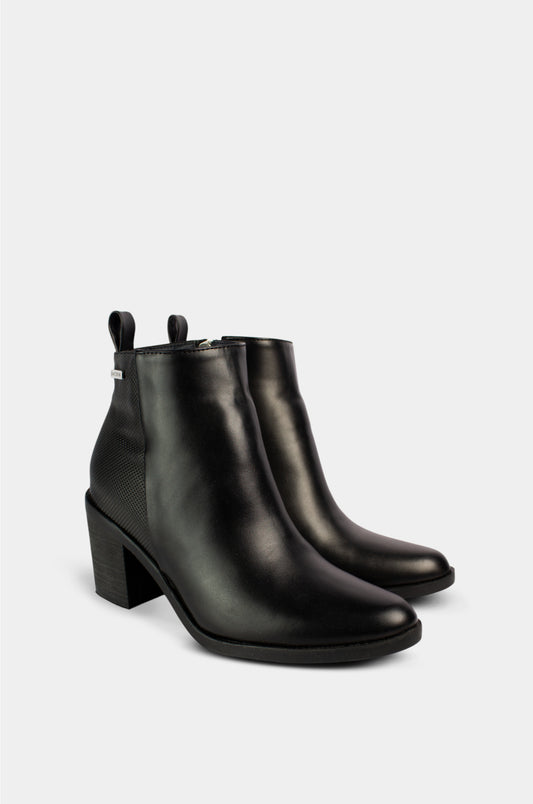 BOTINES PARA MUJER LANA NEGRO