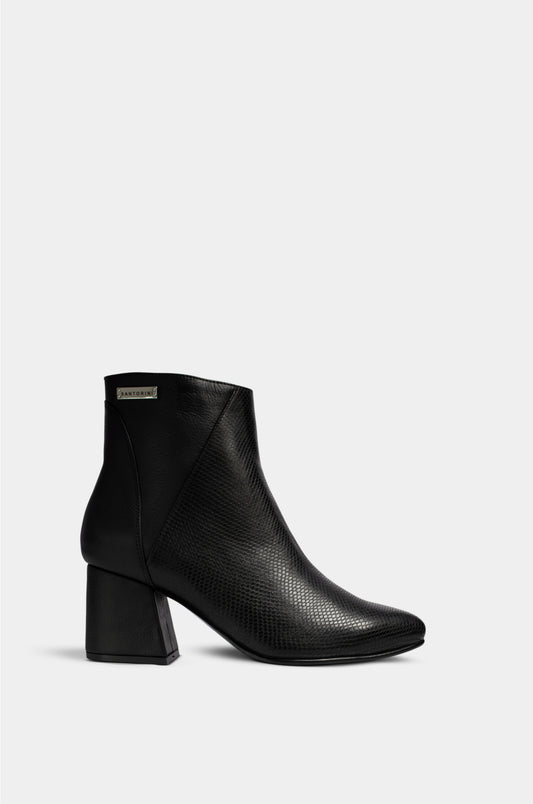 BOTINES PARA MUJER GABRIELA CUERO NEGRO