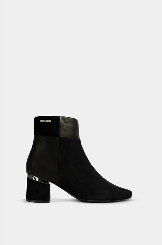 BOTINES PARA MUJER ISABELLA CUERO NEGRO