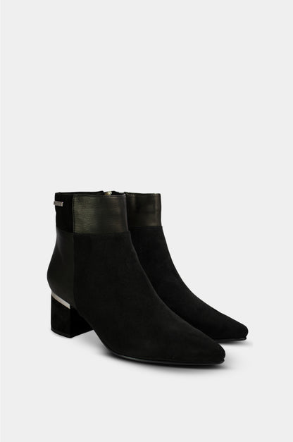 BOTINES PARA MUJER ISABELLA CUERO NEGRO
