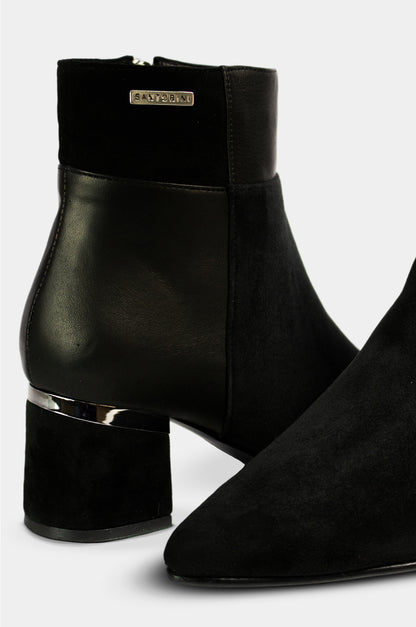 BOTINES PARA MUJER ISABELLA CUERO NEGRO