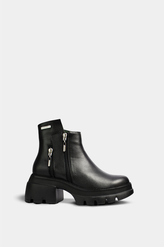 BOTINES PARA MUJER ZOE CUERO NEGRO