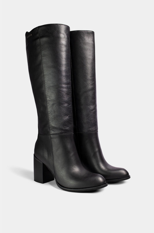 BOTAS PARA MUJER POLICARPA CUERO NEGRO