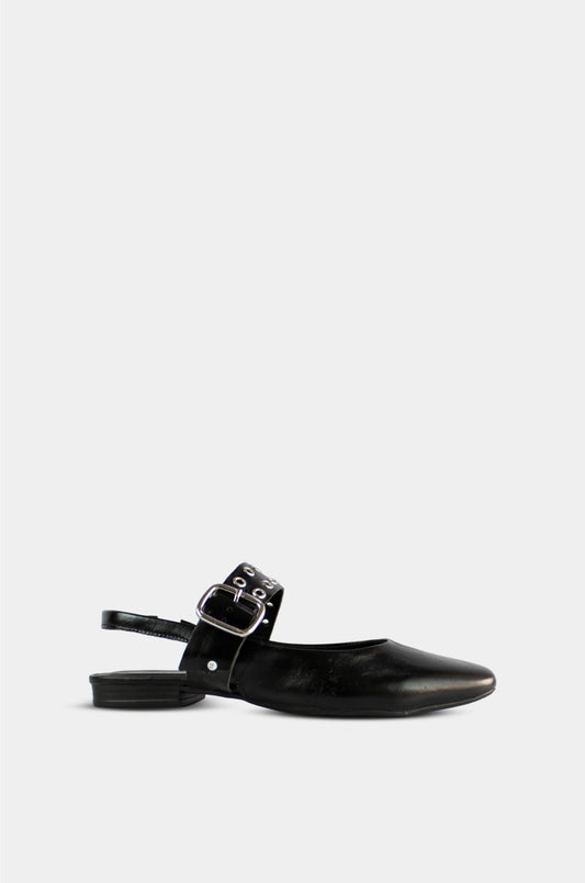 BALETAS PARA MUJER AVELA CUERO NEGRO