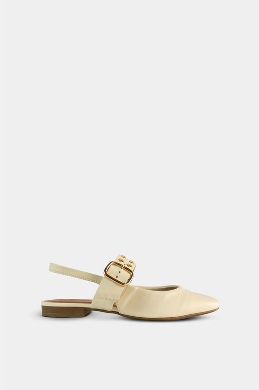 BALETAS PARA MUJER AVELA CUERO BLANCO