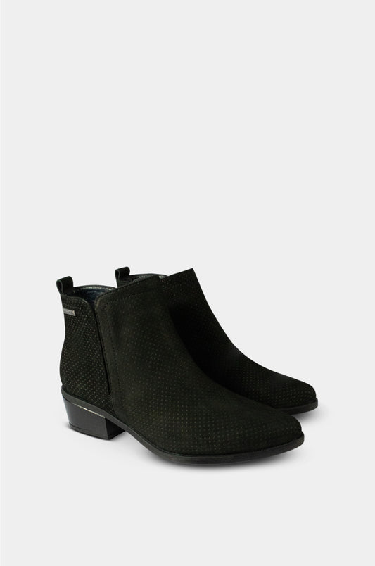 BOTINES PARA MUJER BOHO CUERO NEGRO