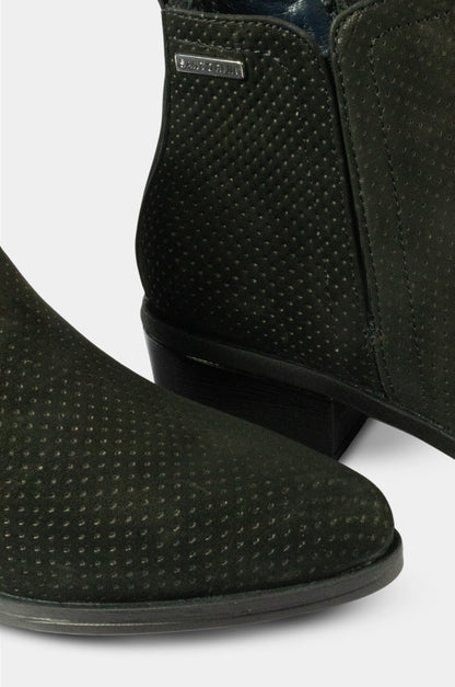 BOTINES PARA MUJER BOHO CUERO NEGRO
