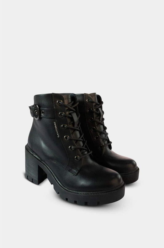 BOTINES PARA MUJER STAR CUERO NEGRO