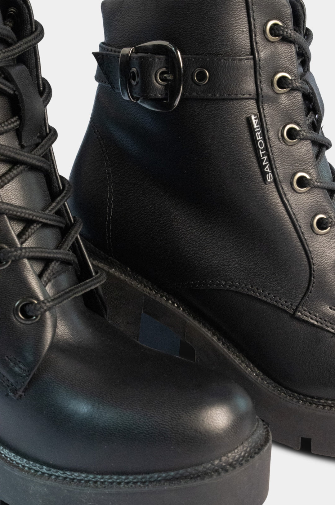 BOTINES PARA MUJER STAR CUERO NEGRO