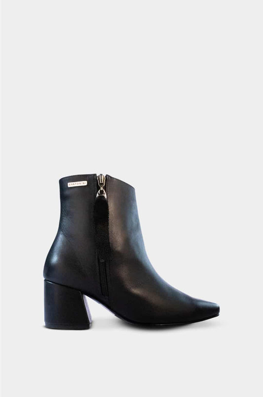 BOTINES PARA MUJER LIVIA CUERO NEGRO