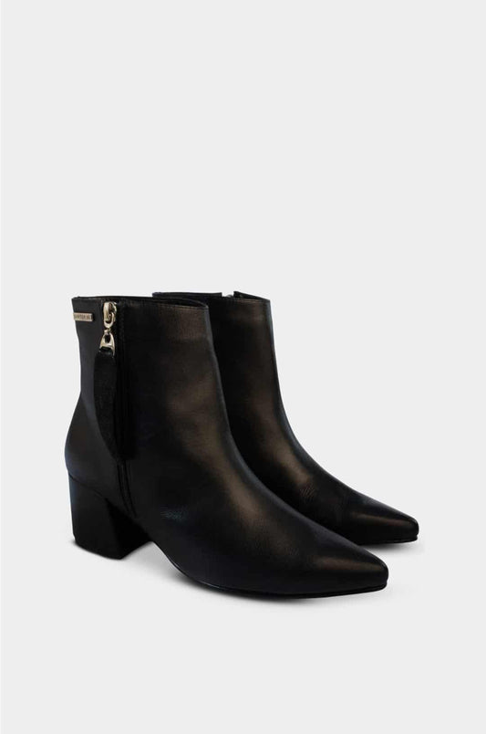 BOTINES PARA MUJER LIVIA CUERO NEGRO