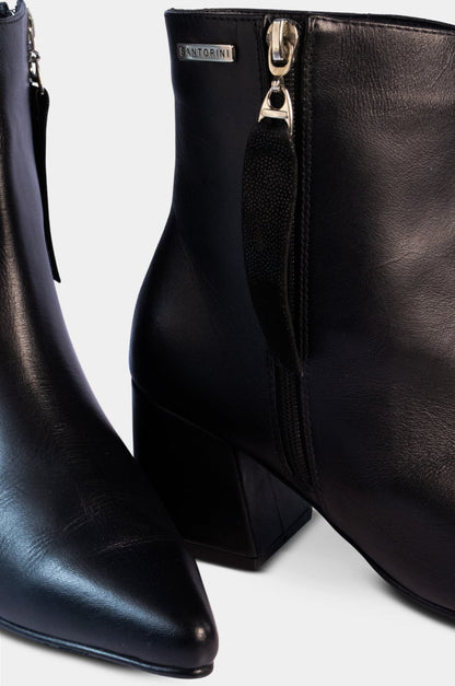 BOTINES PARA MUJER LIVIA CUERO NEGRO