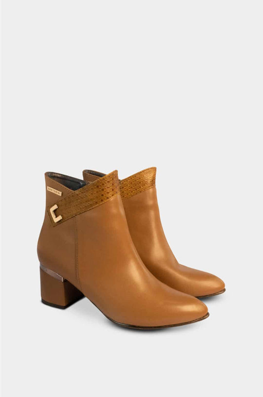 BOTINES PARA MUJER SEDA MIEL