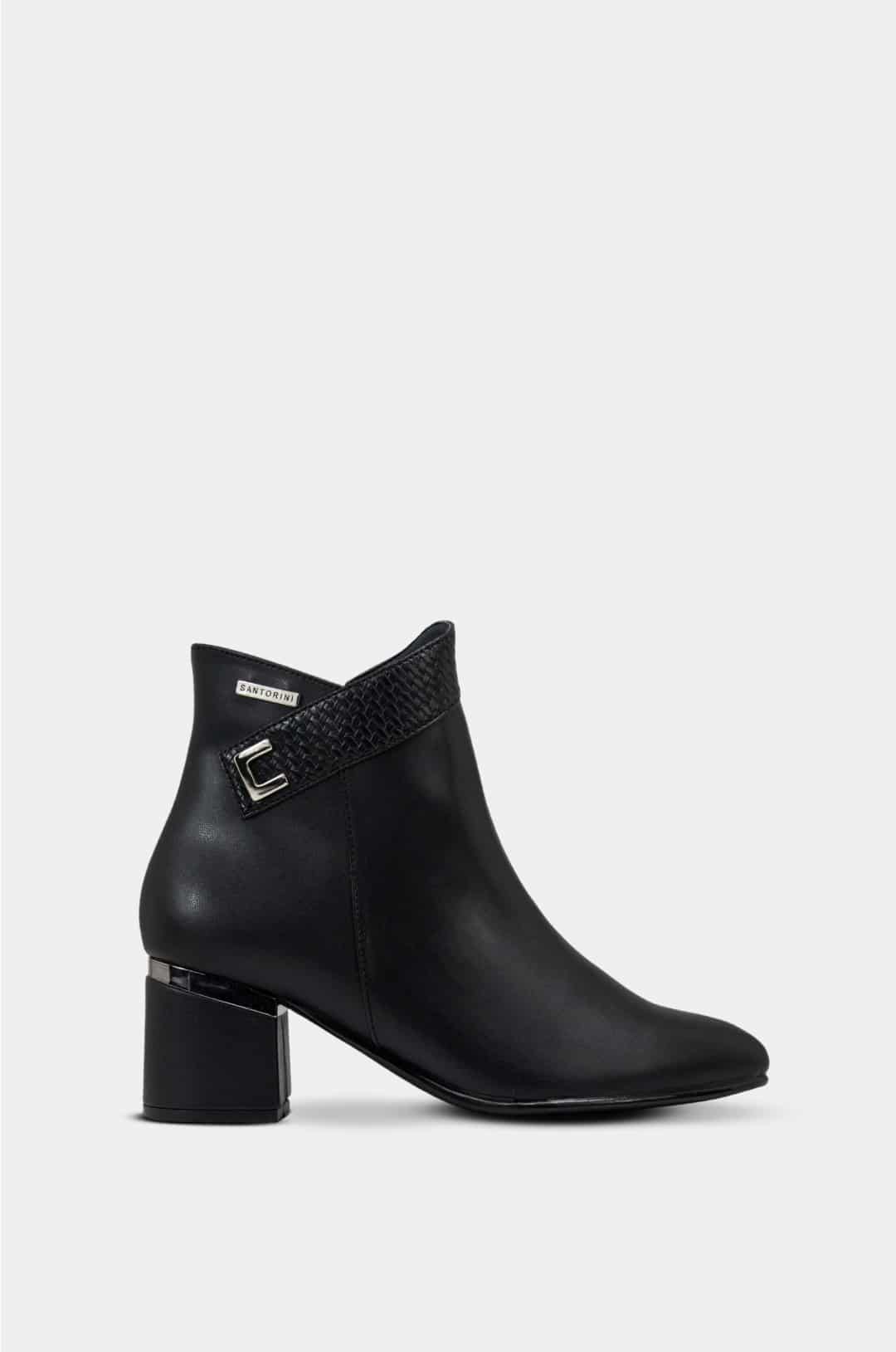 BOTINES PARA MUJER SEDA NEGRO