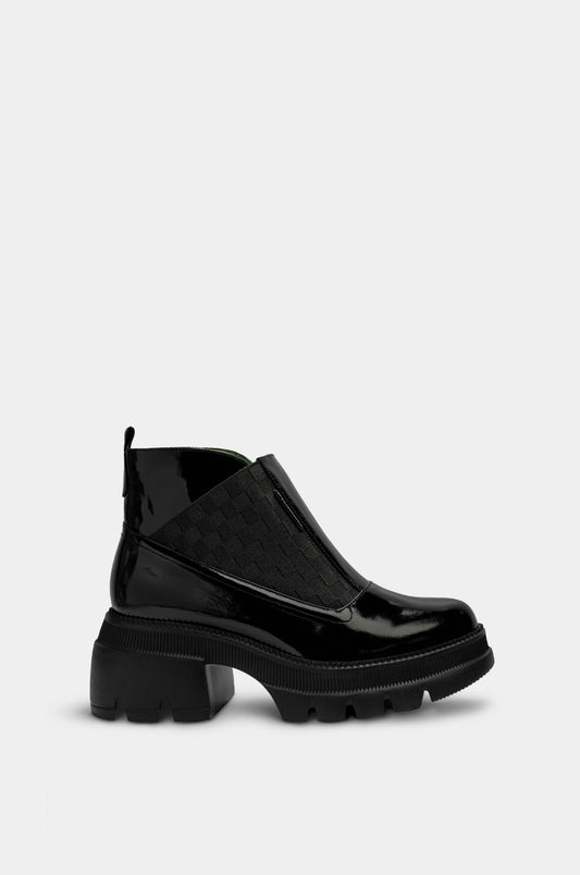 BOTINES PARA MUJER MOON CUERO NEGRO