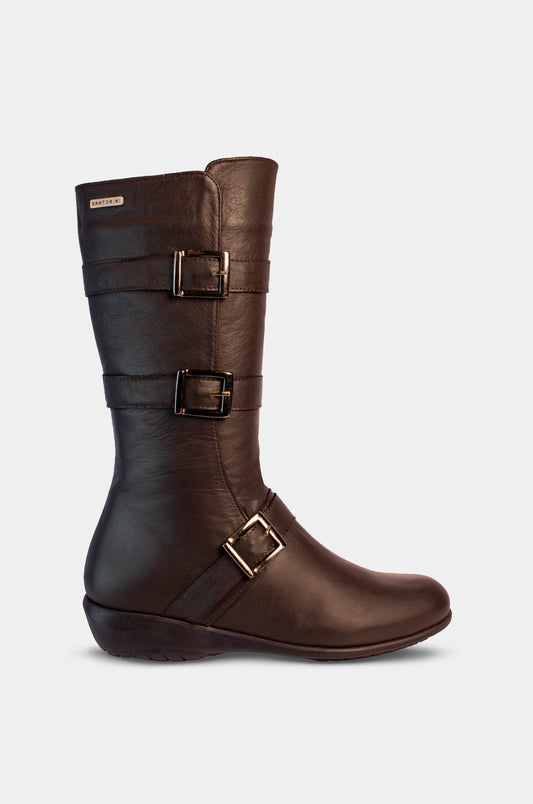 BOTAS PARA MUJER LEILA CUERO CAFE