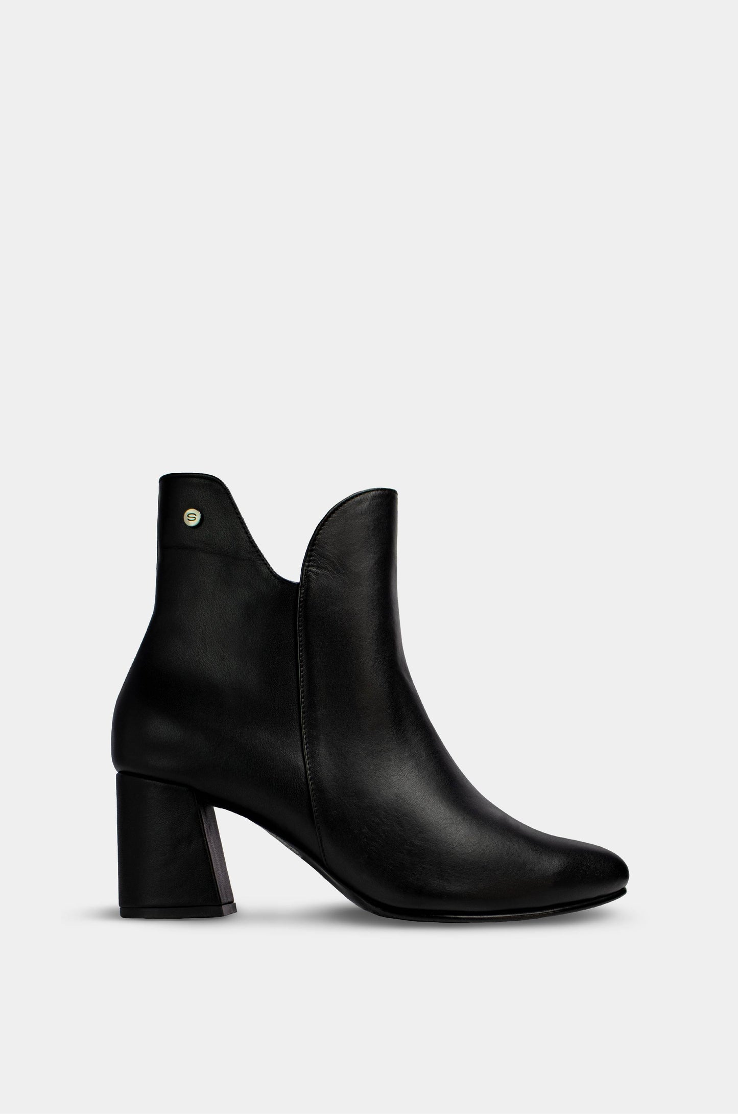 BOTINES PARA MUJER ALESSIA CUERO NEGRO