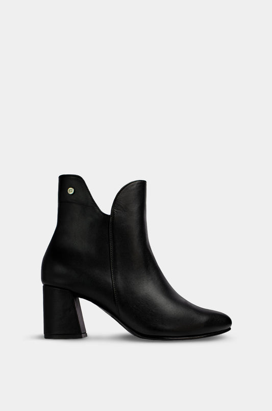 BOTINES PARA MUJER ALESSIA CUERO NEGRO