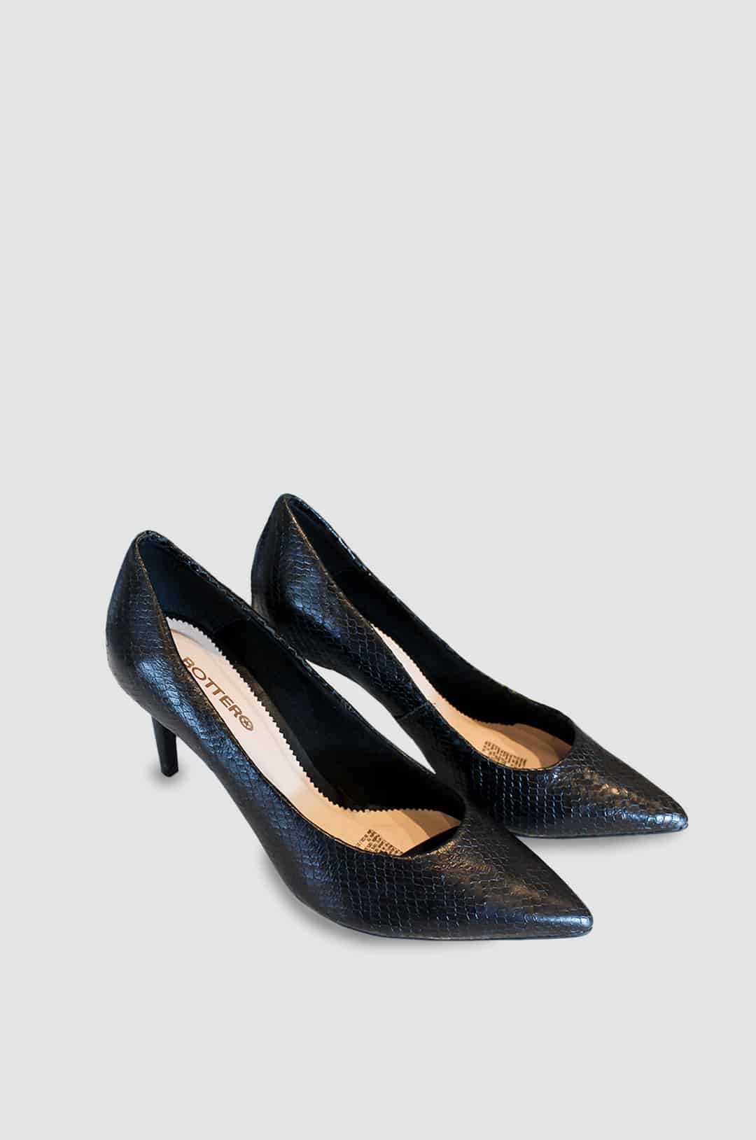 TACONES PARA MUJER ABIGAIL CUERO NEGRO
