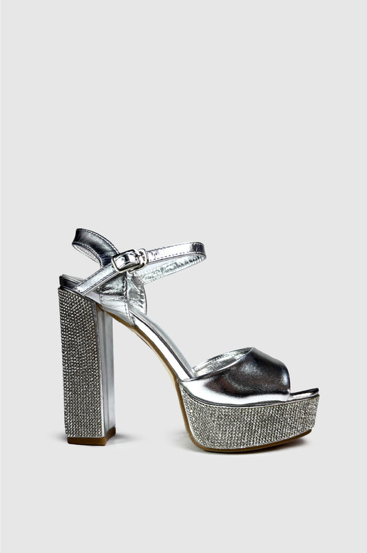 SANDALIAS PARA MUJER VIDRA PLATEADO