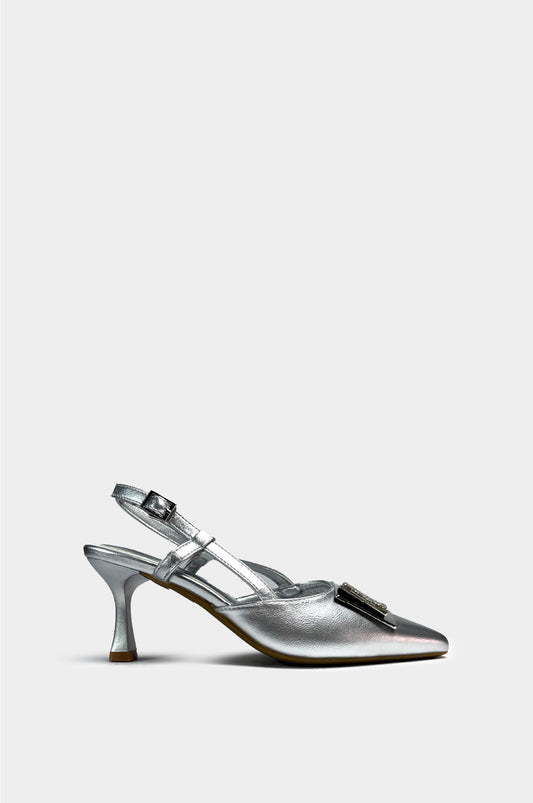 TACONES PARA MUJER SIRA PLATA