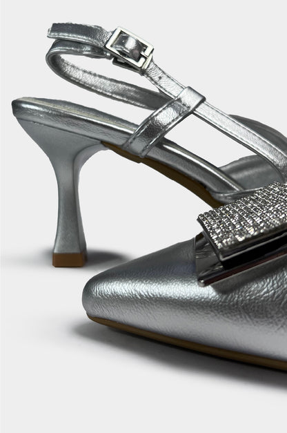 TACONES PARA MUJER SIRA PLATA