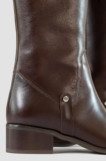 BOTAS PARA MUJER DAMARIS CUERO CAFE