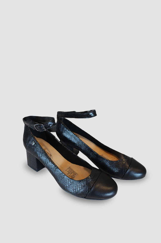 TACONES PARA MUJER AMELIA CUERO NEGRO